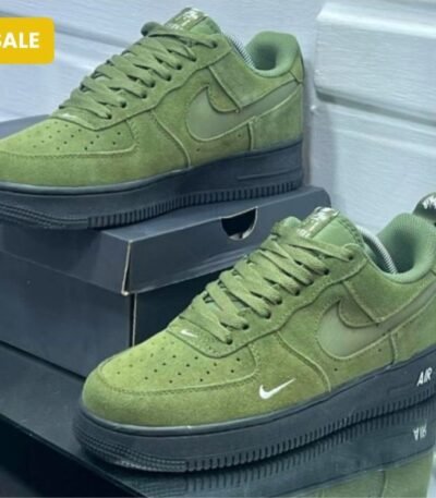 Experience Modern Luxury with these sleek green suede sneakers, embodying Urban Edge style and Timeless Quality, available now in Nigeria at Orvani.